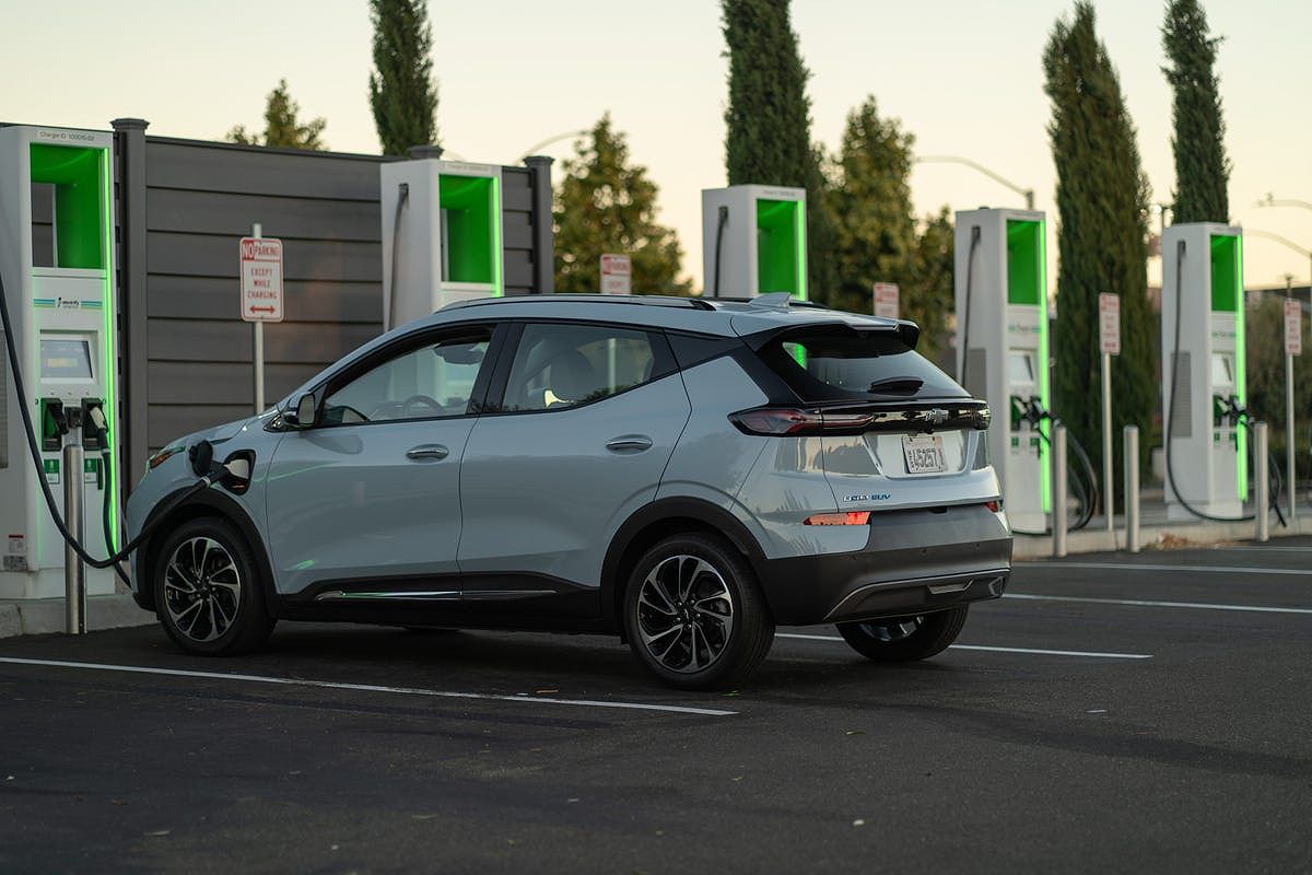 Chevrolet Bolt EUV at an Electrify America station