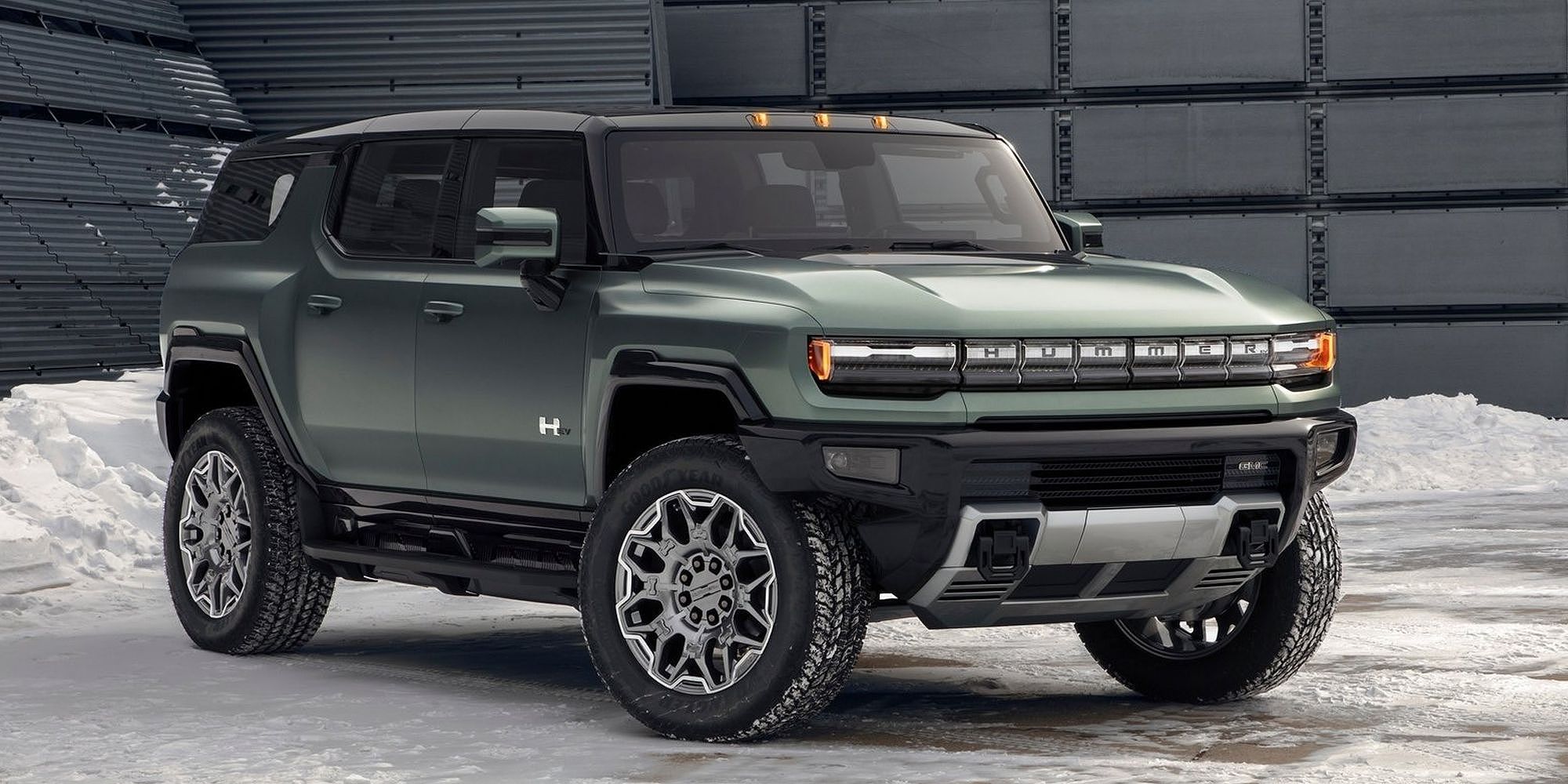 Green GMC Hummer EV SUV