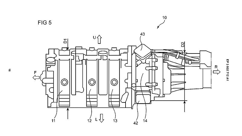 Mazda tri-rotary engine patent schematics